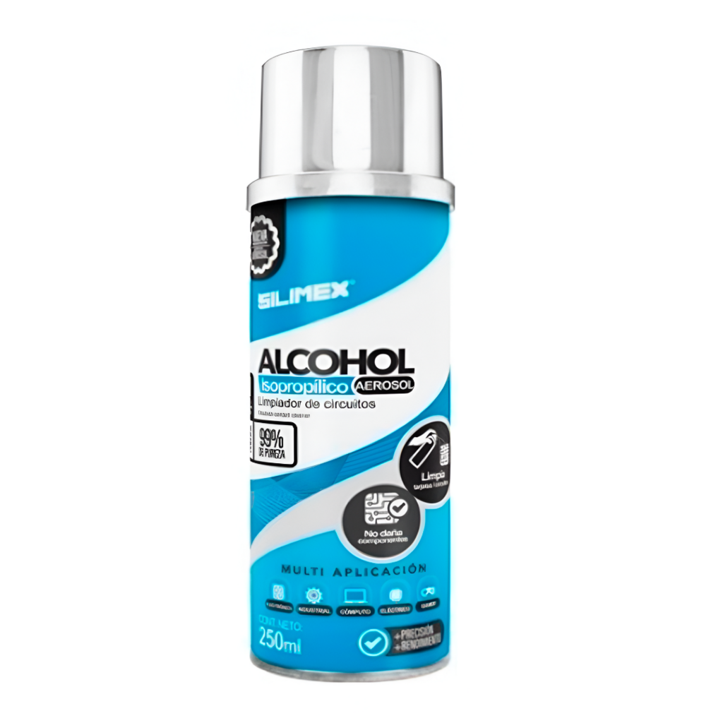 Alcohol Isopropílico SILIMEX Aerosol 250 ml Limpieza Segura