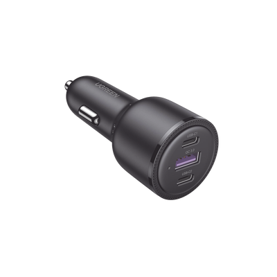 [20467] Cargador de Auto 69W con 2 USB-C y 1 USB-A Compacto