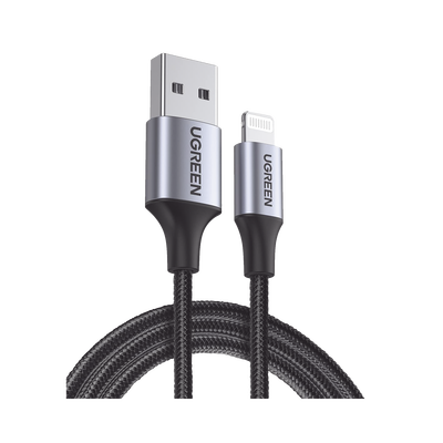 [60156] Cable USB-A a Lightning de 1 m con certificación MFi y nylon trenzado