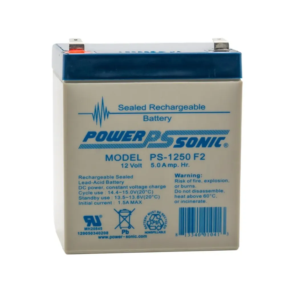 [PS-1250-F2] Batería 12V 5Ah AGM/VRLA con Terminales F2 para Respaldo