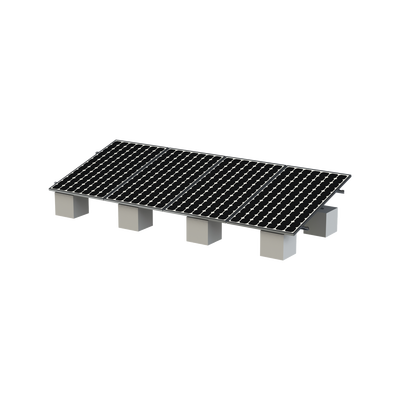Kit Montaje Solar 1x4 Riel 8 5400mm Aluminio Anodizado
