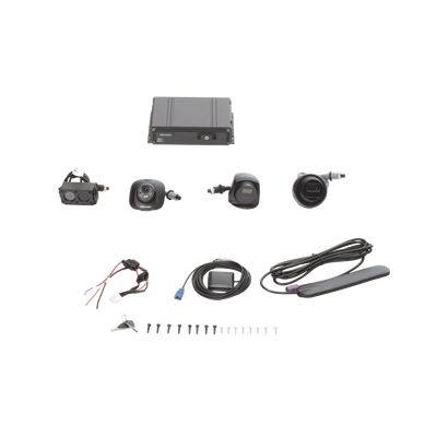 Kit DVR móvil 1080P con 4 cámaras y módulo 4G/GPS