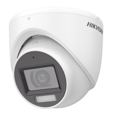 [DS-2CE76D0T-LMFS] Cámara turret 2MP, lente 2.8 mm, IR 30m, luz blanca 20m