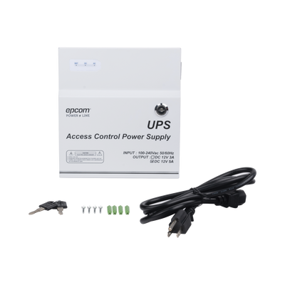 [PL12DC5ABK] Fuente alimentación 12V 5A con respaldo y temporizador integrado