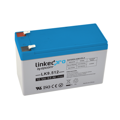 Batería AGM 12V 9.5Ah UL Certificada Terminal F1/F2 para Respaldo