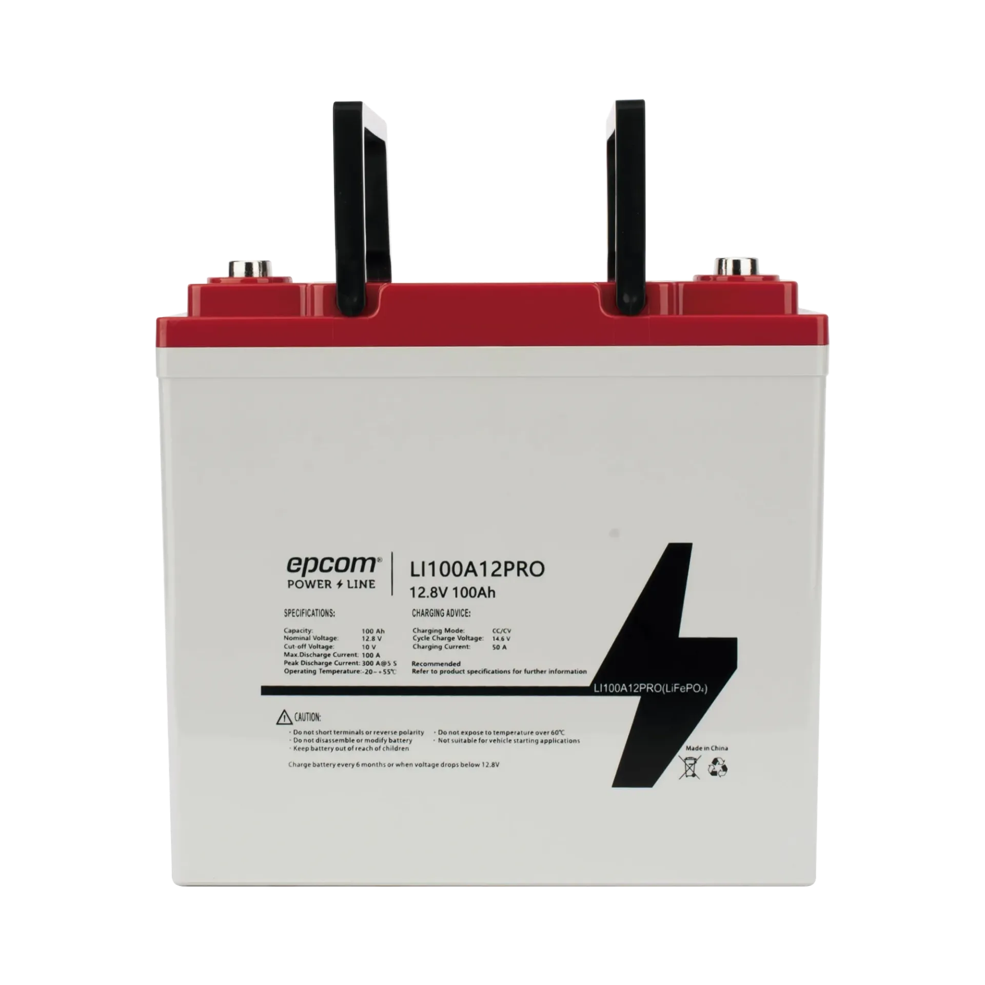 [LI100A12PRO] Batería de Litio EPCOM 12.8 V 100 Ah LiFePO₄ Ciclo Profundo
