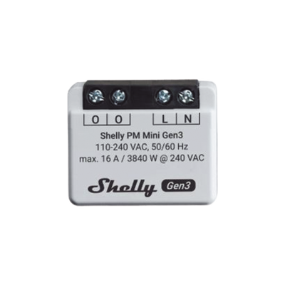 Medidor Inteligente Shelly Mini Gen3 WiFi 16A Compatible Alexa Google