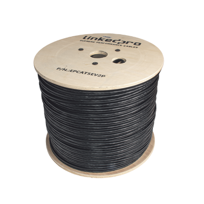 Cable Siamés Cat5E + 2x16 AWG para CCTV Exterior 305m