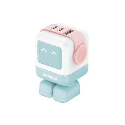 [35856] Cargador UGREEN RobotGaN 65W con Pantalla y 3 Puertos