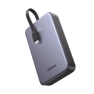 Power Bank UGREEN 20000mAh 30W con Pantalla y Cable USB-C