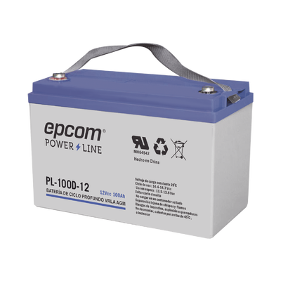 [PL-100-D12] Batería AGM 12 V 100 Ah con terminal M6 HEX para uso solar