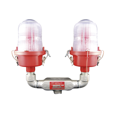 [OL2-VLED2-IR] Lámpara Obstrucción LED Roja L-810 Doble con Luz Infrarroja