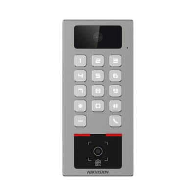 [DS-K1T502DBWX-CQR] Teclado con Lector QR y Cámara 2MP para Control de Acceso IP65