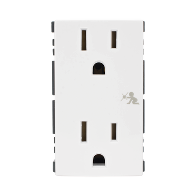 [SM-2TC-B] Módulo Dúplex 10A 127V Blanco para Cajas de Pavimento Simon
