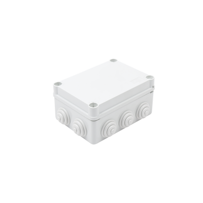Caja de derivación de PVC Auto-Extinguible con 10 entradas,