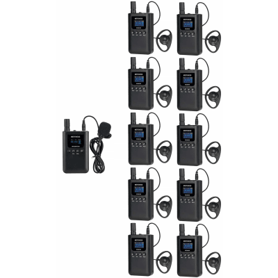 [TT125] Kit para guía turístico de 1 transmisor y 10 receptores