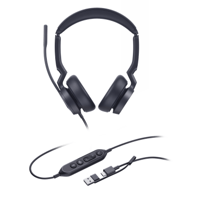 [UH46-DUAL-TEAMS-USB-C/A] Diadema Alámbrica Yealink UH46 Dual USB-C/A Certificada con