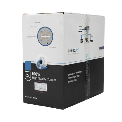[PRO-CAT6A-R] Bobina de cable U/UTP Cat6A 305 m CMR para redes 10Gbps