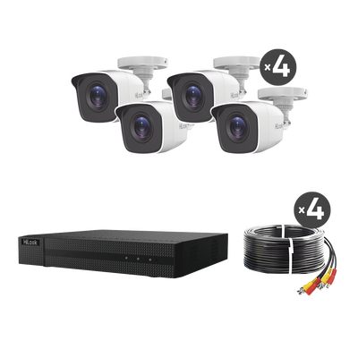 [HL28LQKITS-M(B)] KIT TurboHD 1080p / DVR 8 canales con H.265+ / 4 Cámaras