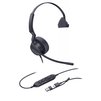 [UH42-MONO-TEAMS-USB-C/A] Diadema Alámbrica Yealink UH42 Mono con Audio HD y