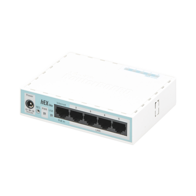 [RB750R2] (hEX lite) RouterBoard, 5 Puertos Fast Ethernet