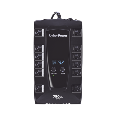 [AVRG750LCD] UPS 750 VA 450 W Línea Interactiva con 12 Tomas
