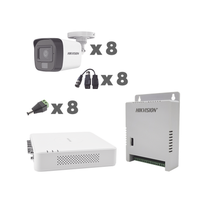 [KH1080P8BFH] KIT TurboHD 1080p / DVR 8 Canales con audio por coaxitron /