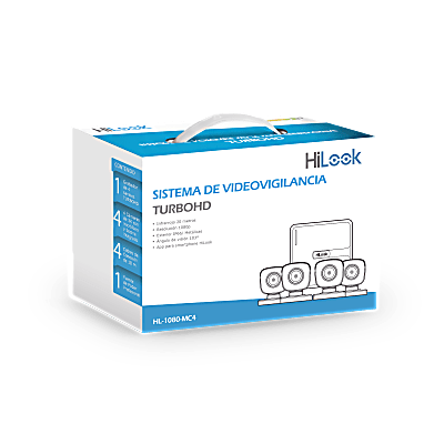 [HL-1080-MC4] KIT TurboHD 1080p / DVR 4 canales / 4 Cámaras Bala de Metal