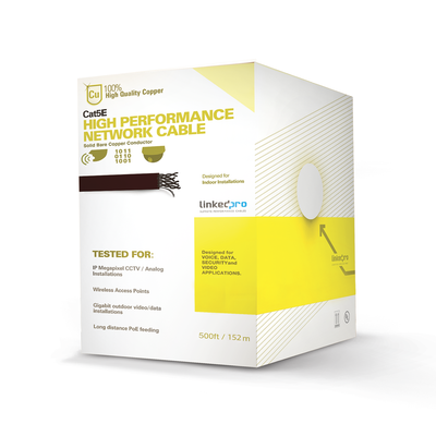[PRO-CAT-5E-W/500] Cable Cat5e de Alto Rendimiento Certificaciones ETL, UL, de