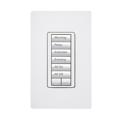 [RRDW6BRLWH] (RadioRA2) Teclado seetouch 6 botones, 2 botones