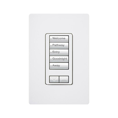 [RRDW5BRLWH] (RadioRA2) Teclado seetouch 5 botones, 2 botones