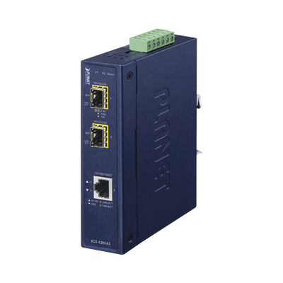 Convertidor de Medios Industrial de 1 Puerto Ethernet