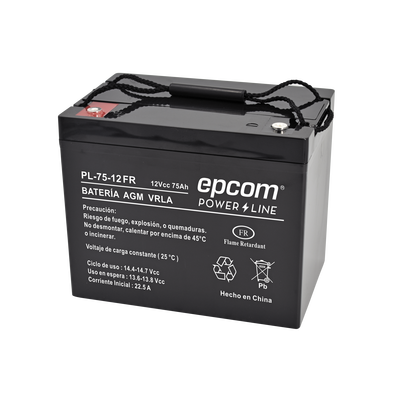 Batería 12 Vcc / 75 Ah /  UL / Tecnología AGM-VRLA /