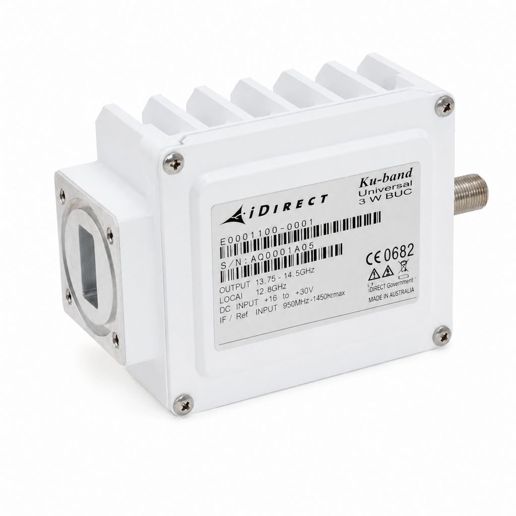 [E0001100-0001] BUC iDirect Universal de 3 W para Sistemas Satelitales Banda Ku (USADO)