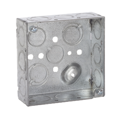 [HUB189] Caja Cuadrada 4 x 4"/Profundidad 1- 1/2"/ 10 Entradas de