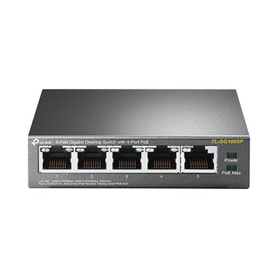 [TL-SG1005P] Switch Escritorio No Administrable de 5 puertos 10/100/1000