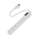 Multicontacto con cable 30 cm. 6 tomas 127 Vca línea,