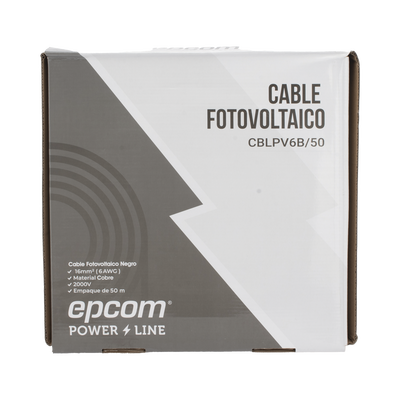Cable Fotovoltaico Negro / 16 mm² ( 6 AWG) / Material COBRE