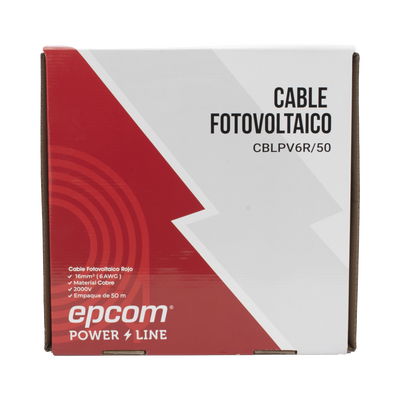 [CBL-PV-6R/50] Cable Fotovoltaico Rojo  / 16 mm² ( 6 AWG) / Material COBRE
