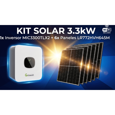 [MIC3300KIT2] Kit Solar Interconexion  / 3kW  220Vca / Inversor GROWATT/