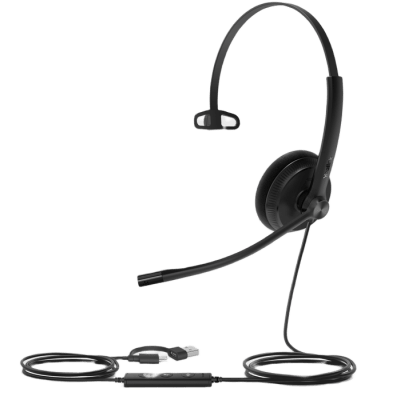 Diadema Alámbrica UH34 Lite Mono Teams de Yealink USB-C/A