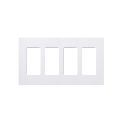 [CW4WH] Placa de pared 4 espacios, color blanco, para atenuador