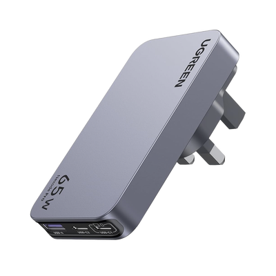 Cargador Rápido GaN / 65W / 3 Puertos / PD 3.0 / PPS / QC