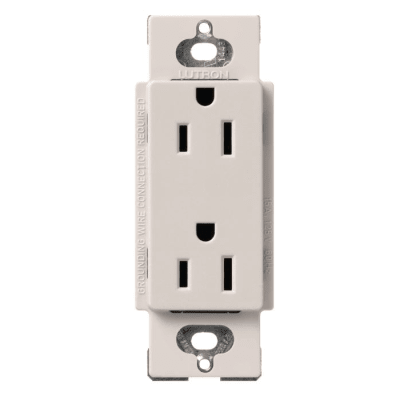 [SCR15BI] Contacto dúplex Claro de 15 A y 125 V, acabado biscuit,