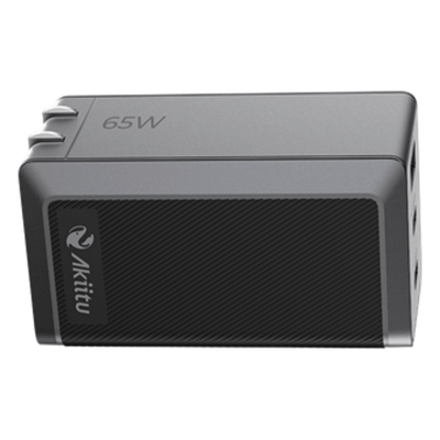 [AK-PAG65PN-65W] Cargador GaN III 65W / 3 Puertos USB-C y USB-A / PD 3.0 y QC