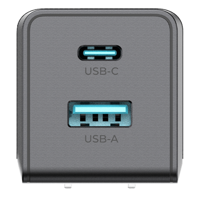 Cargador GaN III 35W / USB-C PD 35W + USB-A 22.5W / Doble