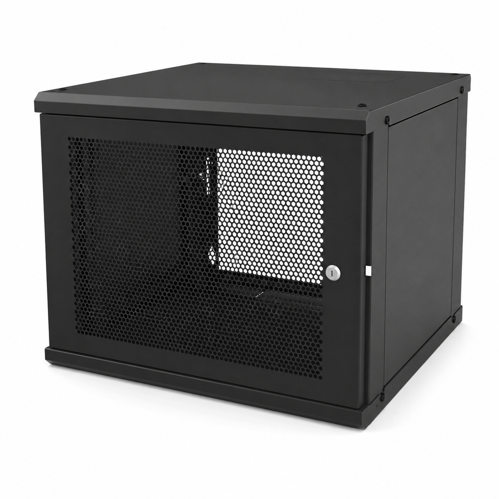[SR-1909-GFP-VR2] Gabinete de Pared Rack 19" de 9U con Puerta Perforada