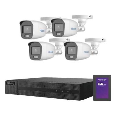[HL-1080-CV/A/512GB] Kit TurboHD 1080p + SSD 500 GB / DVR 4 Canales / 4 Cámaras