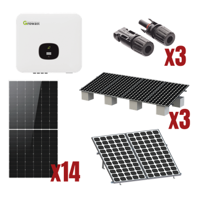 Kit Solar Interconexion  / 8kW  220Vca / Inversor GROWATT /