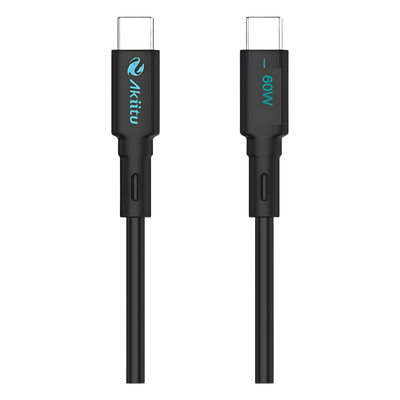 Cable USB-C a USB-C / 1 Metro / Carga Rápida 60W /